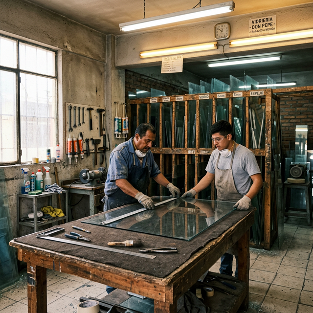 Nuestro taller de vidriería